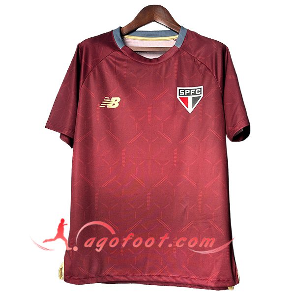 Training T-Shirts Sao Paulo FC Rouge 2025/2026 -02