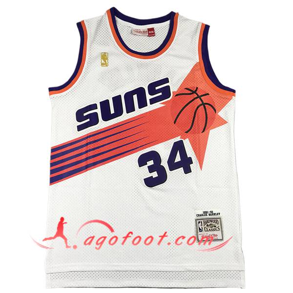 Maillot Phoenix Suns (BARKLEY #34) 2025/26 Blanc/Orange