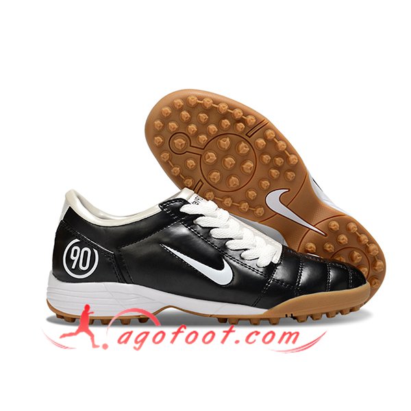 Nike Chaussures de Foot T90 TF Noir/Blanc