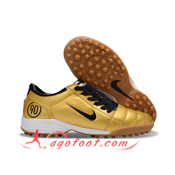 Nike Chaussures de Foot T90 TF Jaune/Noir
