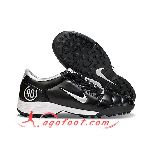 Nike Chaussures de Foot T90 TF Noir/Gris