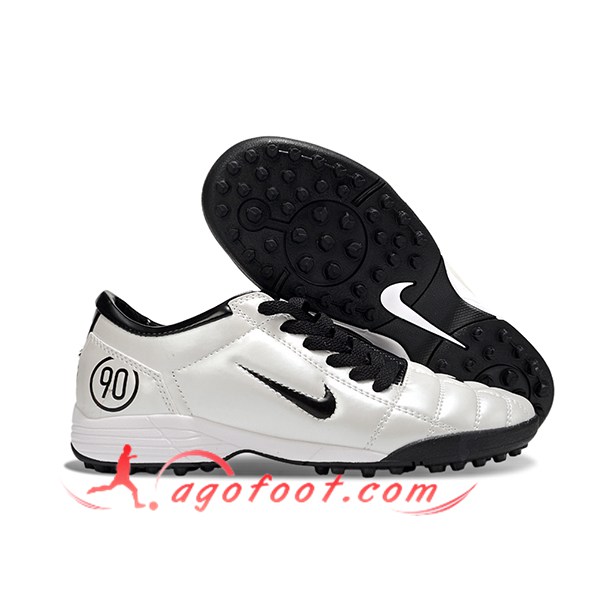 Nike Chaussures de Foot T90 TF Gris/Noir