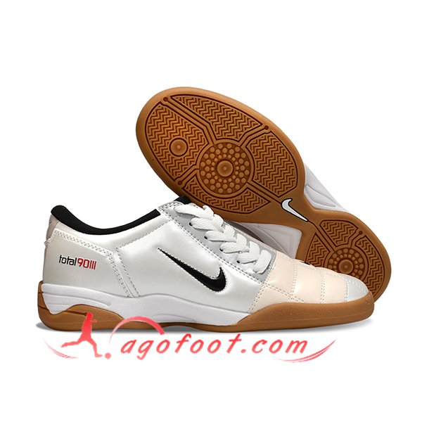 Nike Chaussures de Foot T90 IC Gris/Beige/Noir