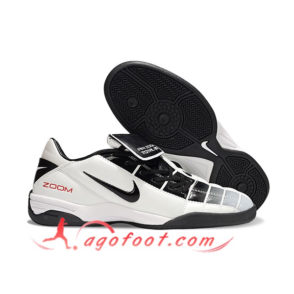Nike Chaussures de Foot T90 TF Blanc/Noir