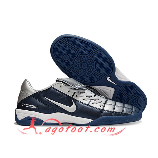 Nike Chaussures de Foot T90 TF Gris/Bleu