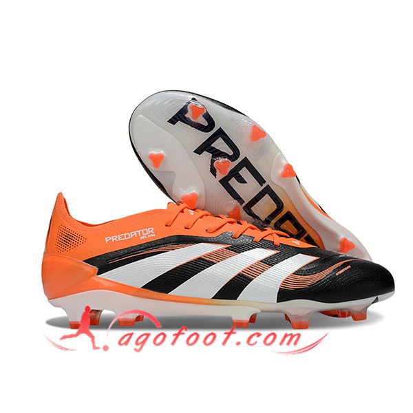 Adidas Chaussures de Foot 25 Predator Elite FG Orange/Noir/Blanc