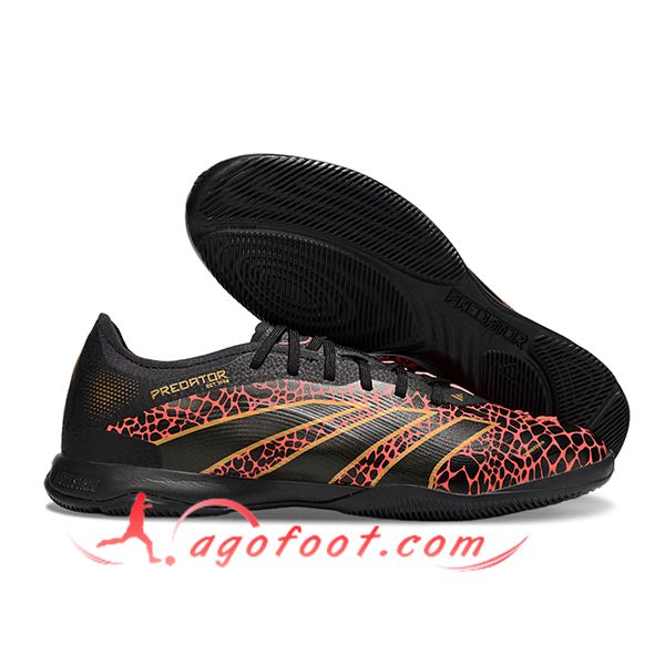 Adidas Chaussures de Foot PREDATOR 25 ELITE IC BOOTS Noir/Rouge/Jaune