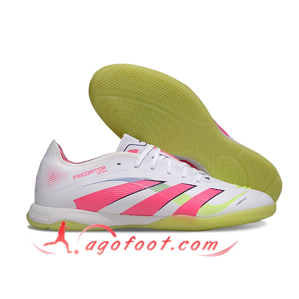 Adidas Chaussures de Foot PREDATOR 25 ELITE IC BOOTS Blanc/Rose/Vert