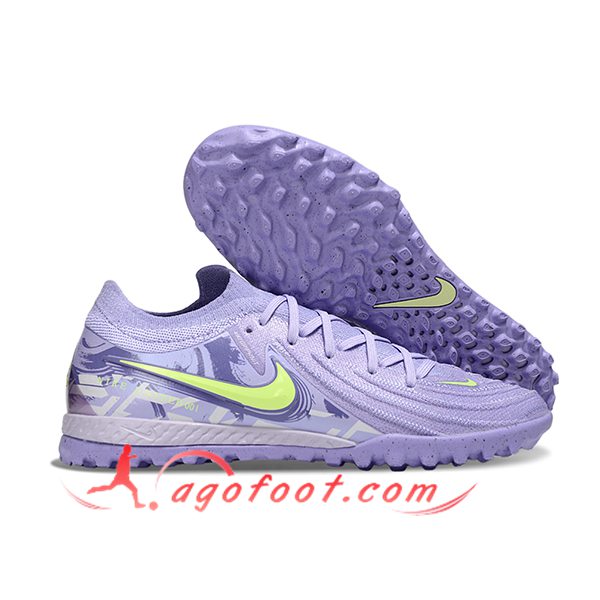 Nike Chaussures de Foot Phantom GX II EliteTF Pourpre/Vert