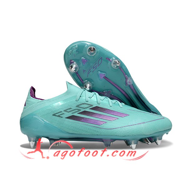 Adidas Chaussures de Foot F50 Elite SG Bleu/Pourpre