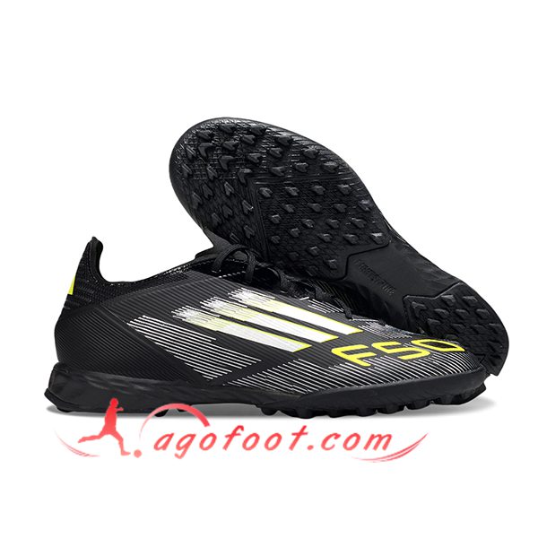 Adidas Chaussures de Foot F50 PRO TF Noir/Blanc