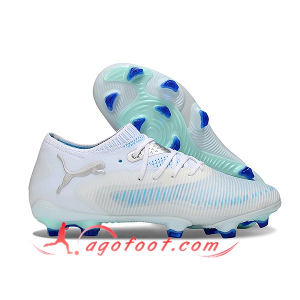 PUMA Chaussures de Foot FUTURE 8 ULTIMATE FG/AG Blanc/Bleu