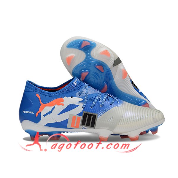 PUMA Chaussures de Foot FUTURE 8 ULTIMATE FG/AG Bleu/Gris/Blanc