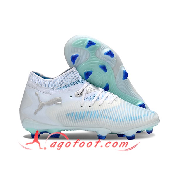 PUMA Chaussures de Foot FUTURE 8 ULTIMATE FG/AG Blanc/Bleu -02