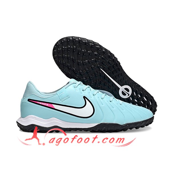 Nike Chaussures de Foot Tiempo Legend X PRO TF Bleu Clair