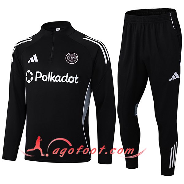 Ensemble Survetement de Foot Foot Inter Miami CF Noir/Gris 2025/2026