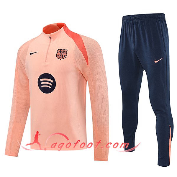 Ensemble Survetement de Foot FC Barcelone Rose/Orange 2025/2026