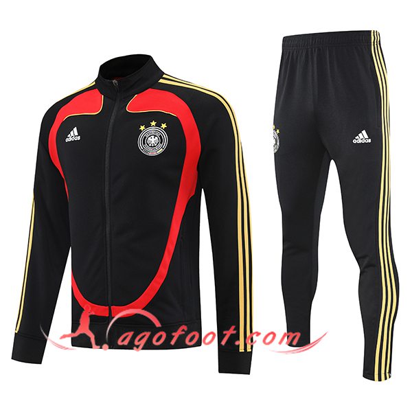 Ensemble Survetement de Foot Veste Foot Allemagne Noir/Rouge/Jaune 2025/2026