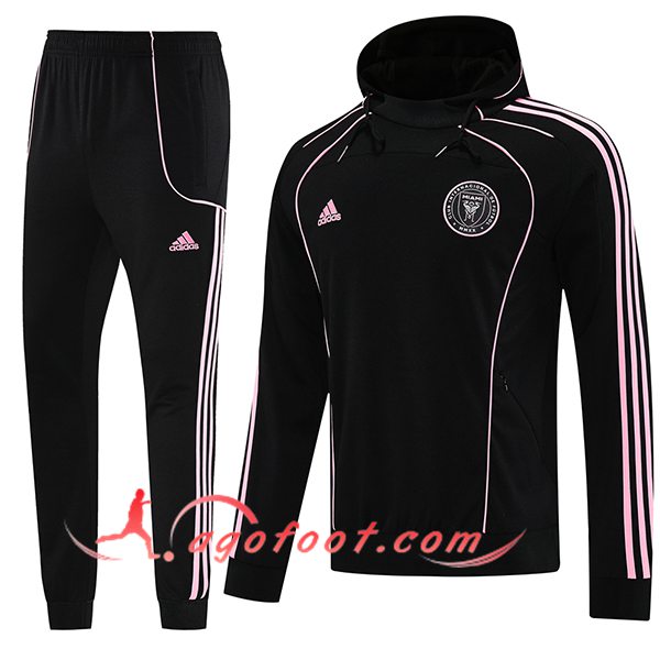 Ensemble Survetement Veste A Capuche Inter Miami CF Noir/Rose 2025/2026
