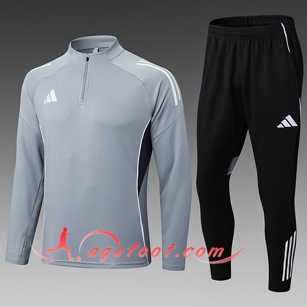 Ensemble Survetement de Foot Foot Adidas Enfant Gris/Noir 2025/2026
