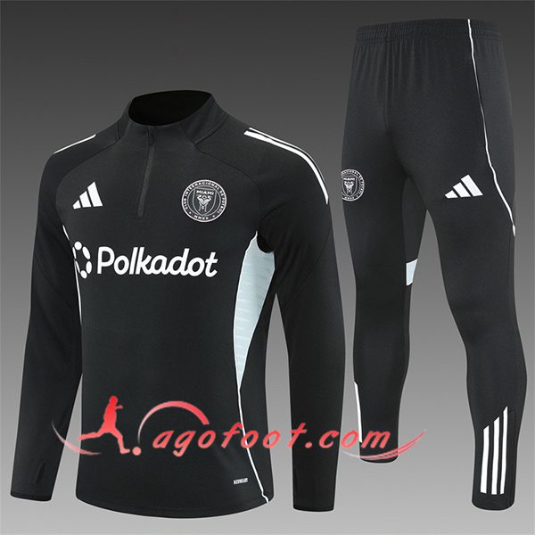 Ensemble Survetement de Foot Inter Miami CF Enfant Noir 2025/2026