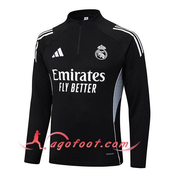 Sweatshirt Training Real Madrid Noir/Gris 2025/2026