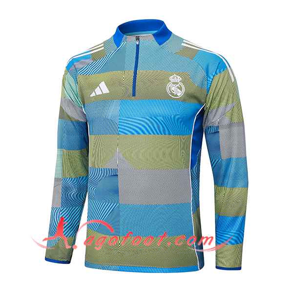 Sweatshirt Training Real Madrid Bleu/Vert 2025/2026