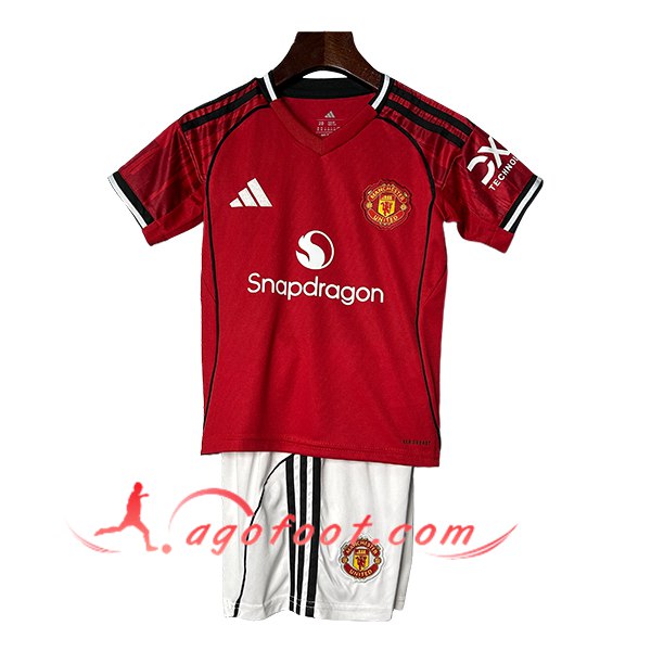 Maillot de Foot Manchester United Enfant Domicile 2025/2026