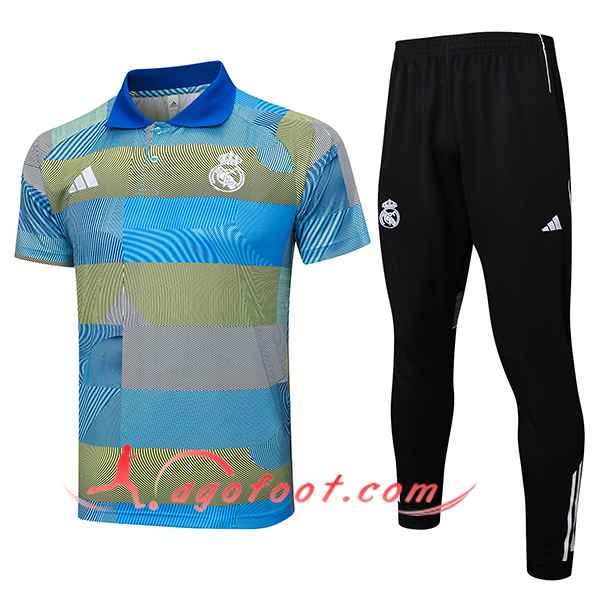 Ensemble Polo Foot Real Madrid Bleu/Vert 2025/2026