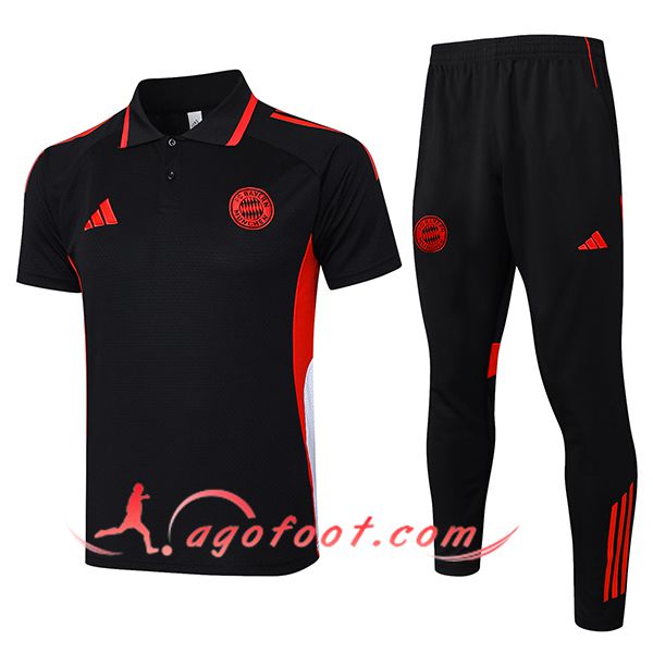 Ensemble Polo Foot Bayern Munich Noir/Rouge/Blanc 2025/2026