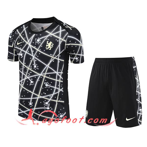 Ensemble Training T-Shirts FC Chelsea Noir/Blanc 2025/2026