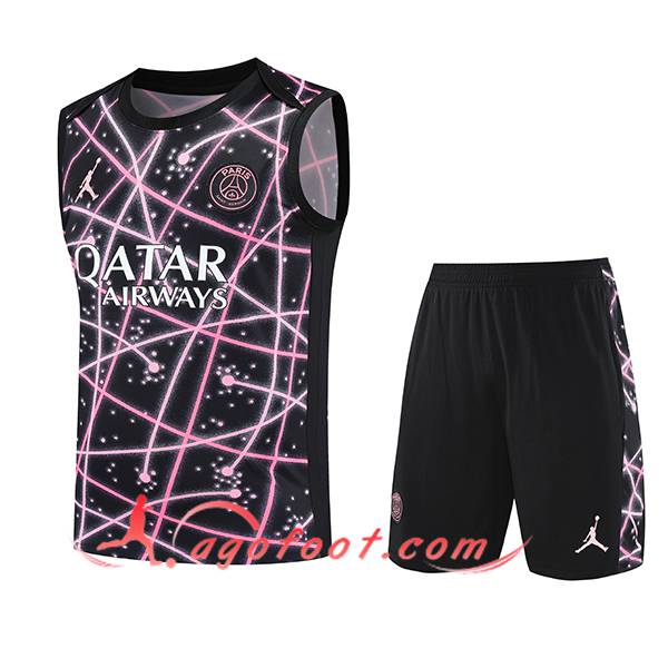 Ensemble Training Debardeur PSG Noir/Rose 2025/2026 -02