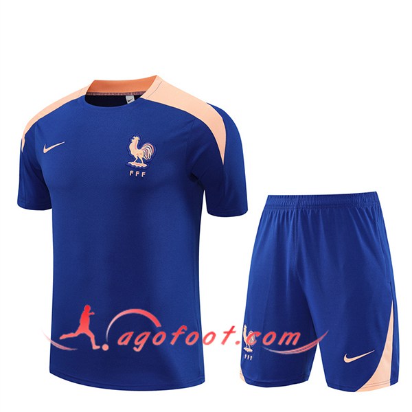 Ensemble Training T-Shirts France Bleu/Rose 2025/2026