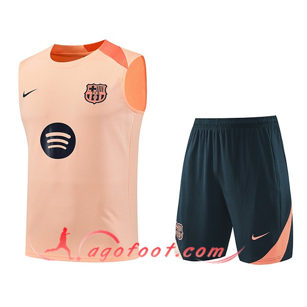 Ensemble Training Debardeurs FC Barcelone Orange 2025/2026
