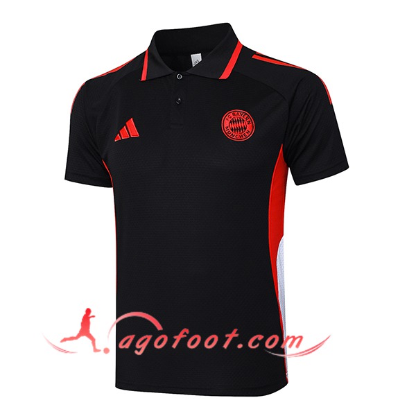 Polo Foot Bayern Munich Noir/Rouge/Blanc 2025/2026