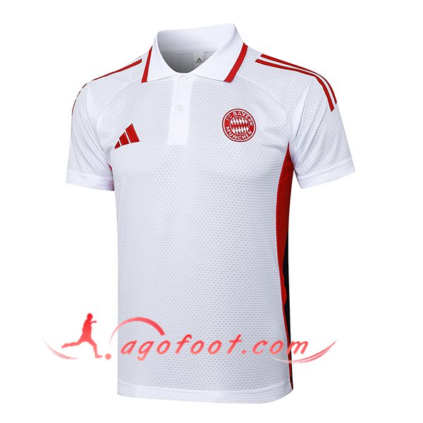 Polo Foot Bayern Munich Blanc/Rouge 2025/2026 -02