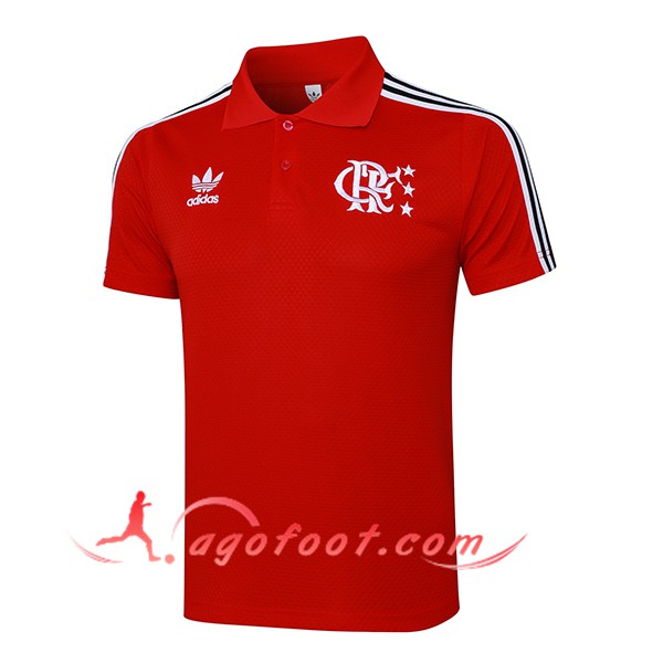 Polo Foot Flamengo Rouge/Blanc 2025/2026