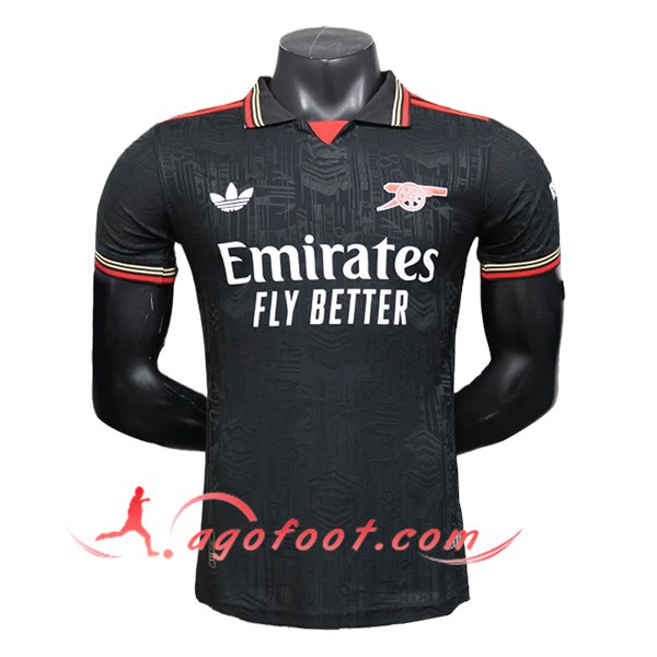 Polo Foot Arsenal Noir 2025/2026