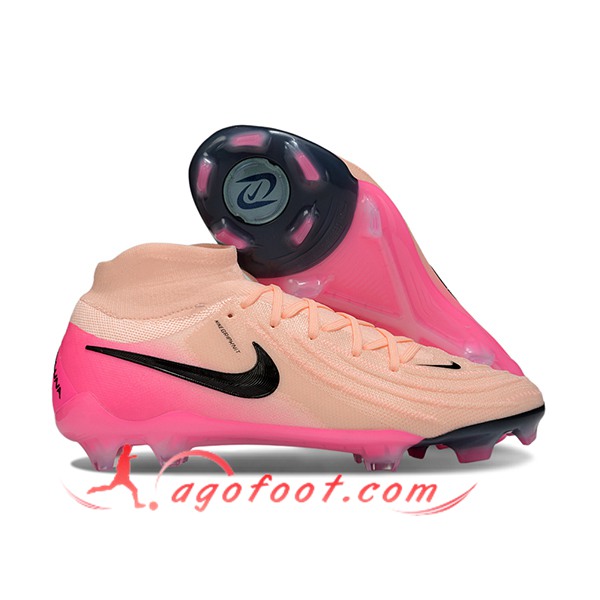 Nike Chaussures de Foot Phantom Luna Elite NU FG Rose/Noir