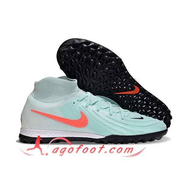 Nike Chaussures de Foot Phantom Luna Elite NU TF Vert/Orange