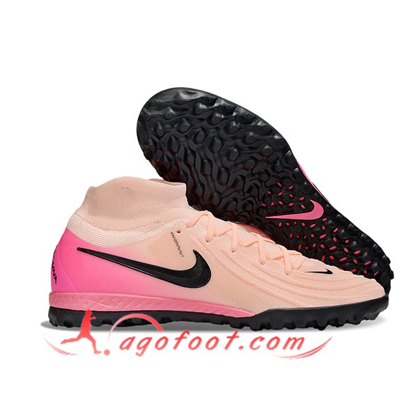 Nike Chaussures de Foot Phantom Luna Elite NU TF Rose/Noir