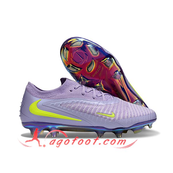 Nike Chaussures de Foot Phantom GX III Elite FG Pourpre/Vert