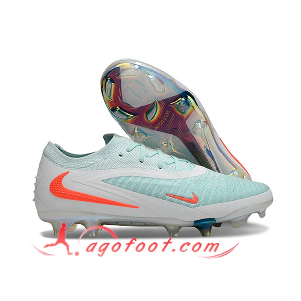 Nike Chaussures de Foot Phantom GX III Elite FG Blanc/Vert/Orange
