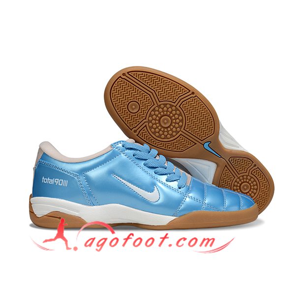 Nike Chaussures de Foot T90 IC Bleu/Blanc