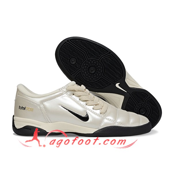 Nike Chaussures de Foot T90 IC Beige/Noir