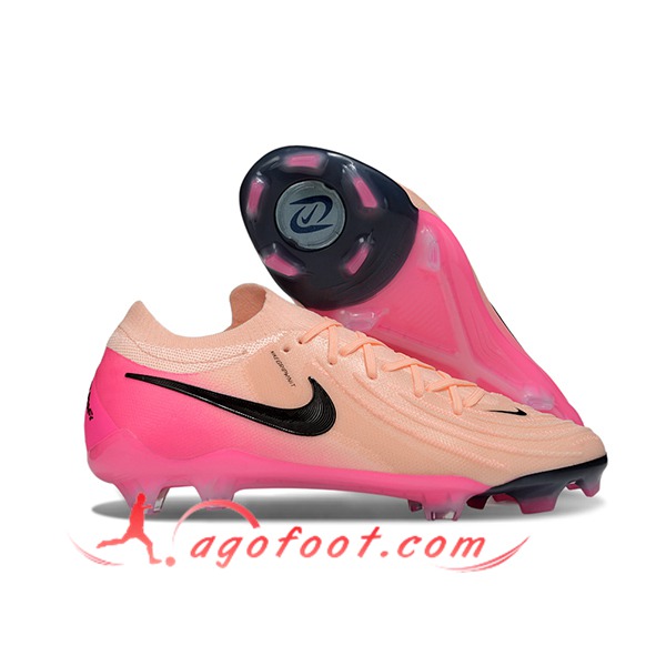Nike Chaussures de Foot Phantom Luna Elite NU FG Rose/Noir -02