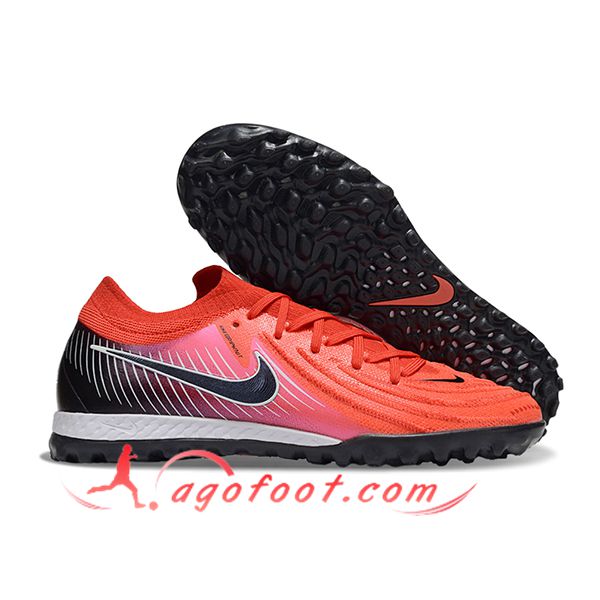 Nike Chaussures de Foot Phantom GX II EliteTF Orange/Noir
