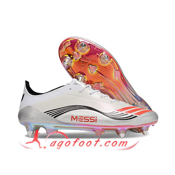 Adidas Chaussures de Foot F50 ELITE SG Beige/Noir/Orange