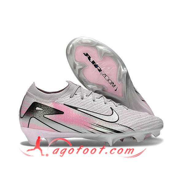 Nike Chaussures de Foot AIR Zoom Mercurial Vapor 16 Elite XXV FG Gris/Noir/Rose
