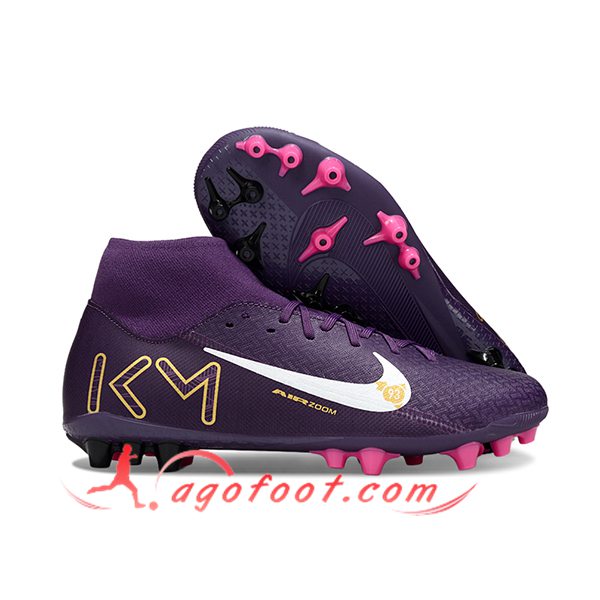 Nike Chaussures de Foot Mercurial Superfly 10 Academy Pourpre/Blanc